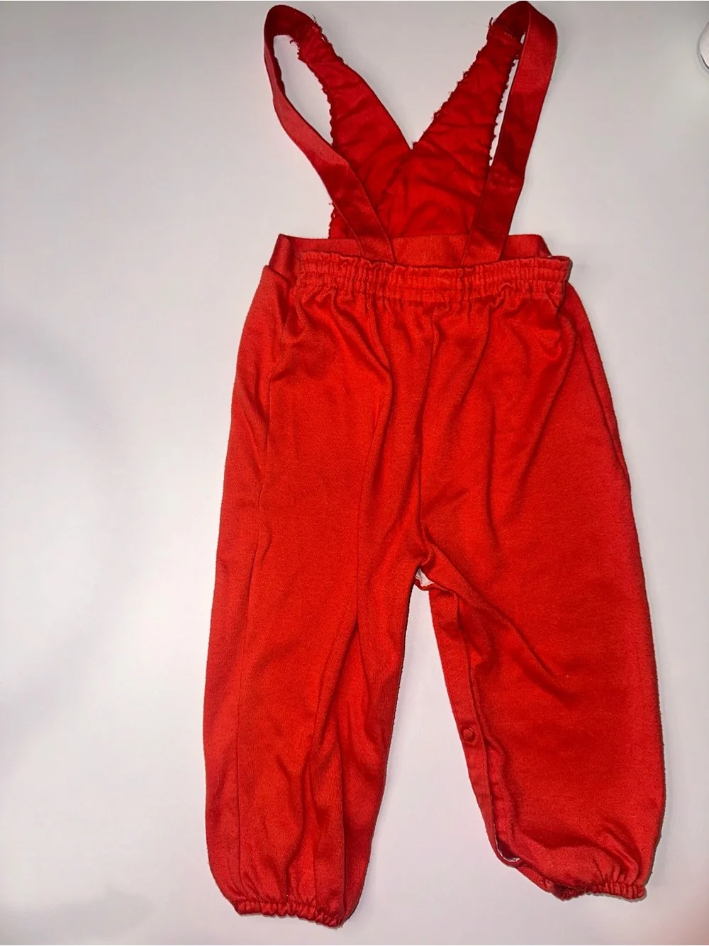 Vintage Carter's Quilted-Top Red Kids Overalls with bow Size 24 Months
